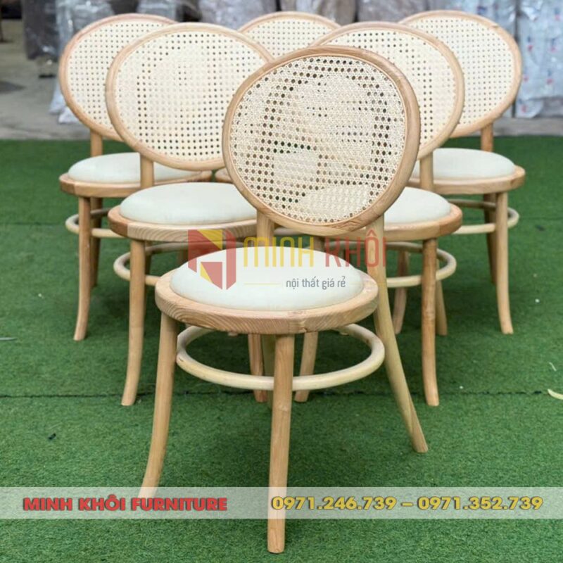 Ghế Thonet mặt trăng | Ghế Thonet tựa mây tròn 8 Ghế Thonet mặt trăng – Thiết kế tựa mây tròn sang trọng cho quán cà phê và quán ăn
