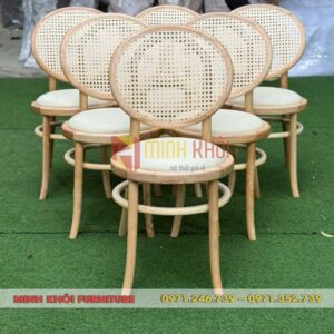 Ghế Thonet mặt trăng – Thiết kế tựa mây tròn sang trọng cho quán cà phê và quán ăn