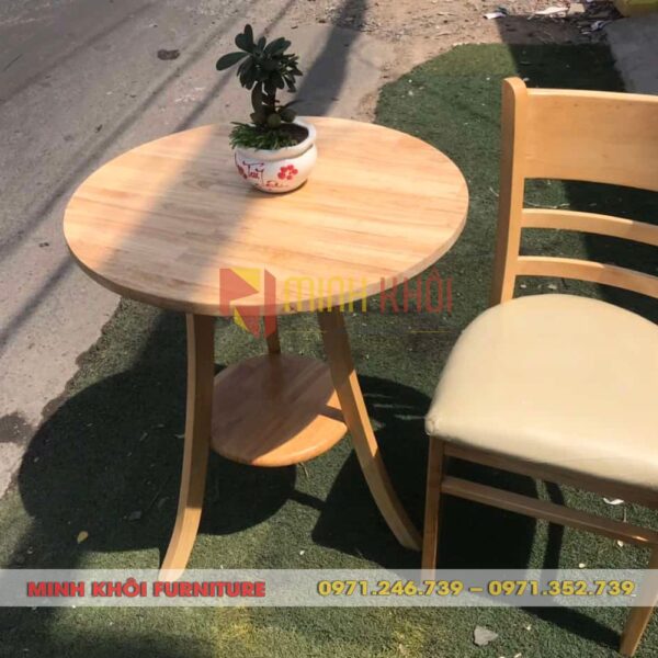 Bàn gỗ cafe 2 tầng đẹp – Thiết kế tiện lợi cho quán cafe, trà sữa