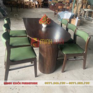 Bộ bàn ghế gỗ nhà hàng Bella MK-0058 – Thiết kế sang trọng, chất liệu bền đẹp