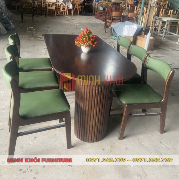 Bộ bàn ghế gỗ nhà hàng Bella MK-0058 – Thiết kế sang trọng, chất liệu bền đẹp
