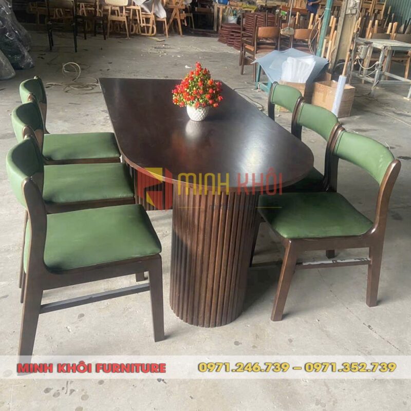 Bộ bàn ghế gỗ nhà hàng Bella MK-0058 6 Bộ bàn ghế gỗ nhà hàng Bella MK-0058 – Thiết kế sang trọng, chất liệu bền đẹp