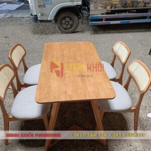 Bộ bàn ghế gỗ quán ăn Secco MK-0059 – Thiết kế đẹp, bền chắc cho không gian hiện đại