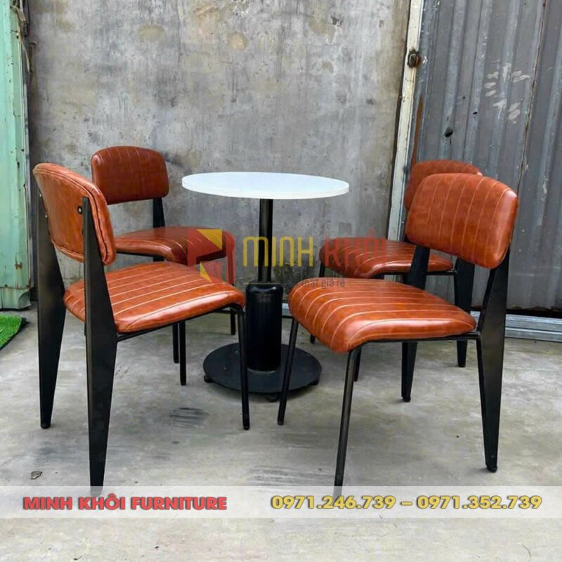 Bộ bàn ghế sắt cafe Napa MK-0061 – Thiết kế hiện đại, độ bền cao