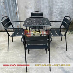 Bộ bàn ghế sắt cafe sân vườn MK-0056 – Bền đẹp, giá rẻ