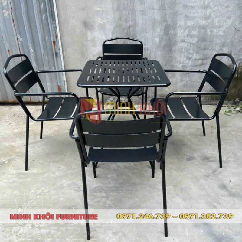 Bộ bàn ghế sắt cafe sân vườn MK-0056 – Bền đẹp, giá rẻ