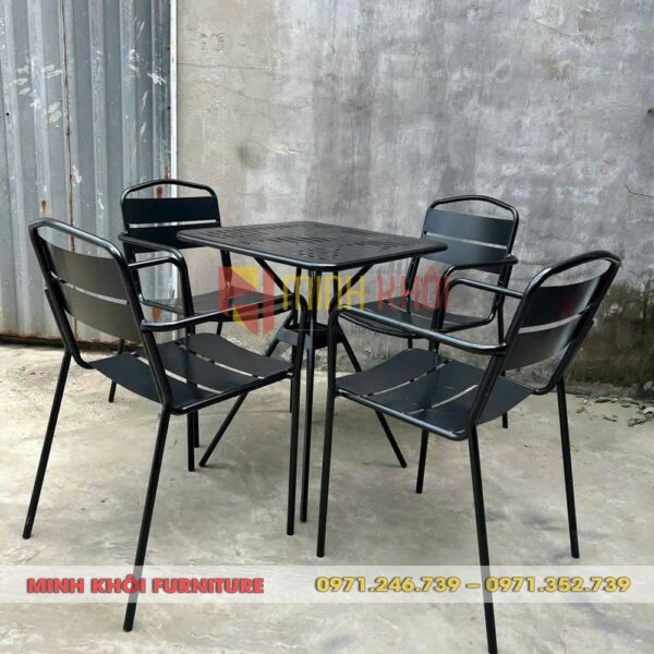Bộ bàn ghế sắt cafe sân vườn MK-0056 – Bền đẹp, giá rẻ