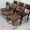 Ghế sắt Napa nệm vuông – Mẫu ghế sắt bọc simili đẹp cho quán cafe, quán ăn