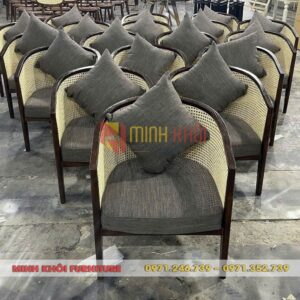 739+ Mẫu bàn ghế cafe giá rẻ đẹp, bàn ghế quán ăn nhà hàng 41 Ghế sofa Harvey – Ghế cafe lưng mây cao cấp, sang trọng cho quán
