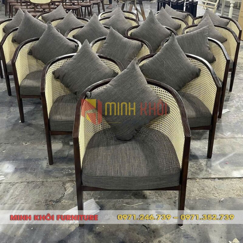 Ghế sofa Harvey lưng mây 6 Ghế sofa Harvey – Ghế cafe lưng mây cao cấp, sang trọng cho quán
