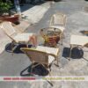 Bộ bàn ghế cafe sân vườn MK-0068 2 Bộ bàn ghế cafe sân vườn MK-0068 nhựa giả mây, bên đẹp, giá tốt