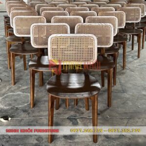 Ghế gỗ lưng mây CH301 – Ghế cafe, ghế quán ăn đẹp, sang trọng 7 Ghế gỗ lưng mây CH301 – Ghế cafe, ghế quán ăn đẹp, sang trọng