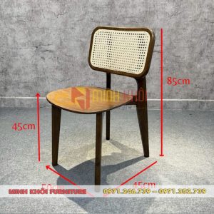 Ghế gỗ lưng mây CH301 – Ghế cafe, ghế quán ăn đẹp, sang trọng 6 Ghế gỗ lưng mây CH301 – Ghế cafe, ghế quán ăn đẹp, sang trọng