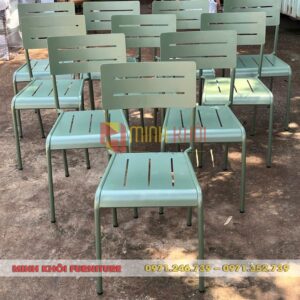 Ghế sắt cafe sân vườn MK-0063 – Mẫu ghế ngoài trời bền đẹp, giá xưởng