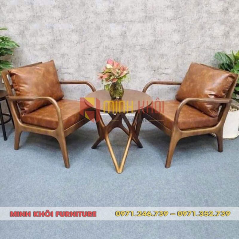 Bộ sofa cafe tay cong – Sang trọng, bền đẹp, giá tốt