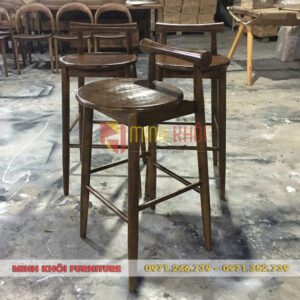Ghế bar decor MK-0072 7 Ghế bar decor MK-0072 | Ghế bar gỗ cao su tối giản