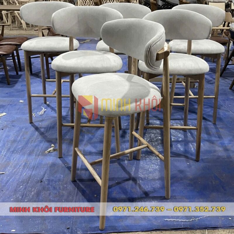 Ghế bar Oleandro gỗ ash cho quán cafe, nhà hàng