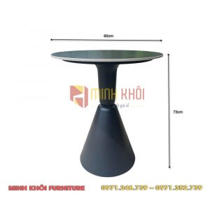 Bàn cafe chân sắt mặt đá MK-0084 – Mẫu bàn đẹp, bền, giá tốt