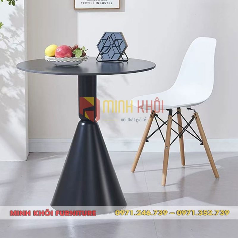 Bàn cafe chân sắt mặt đá MK-0084 – Mẫu bàn đẹp, bền, giá tốt