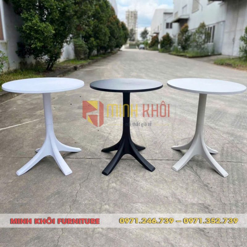Bộ bàn ghế nhựa đúc đẹp MK-0090 17 Bàn cafe nhựa đúc MK-0081 thiết kế hiện đại, bền đẹp