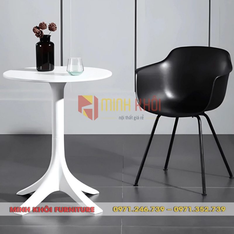 Bàn cafe nhựa đúc MK-0081 thiết kế hiện đại, bền đẹp
