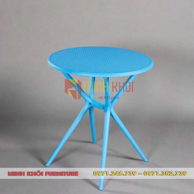 Bàn cafe nhựa tròn MK-0082 bền đẹp, hiện đại, giá tốt