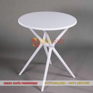 Bàn cafe nhựa tròn MK-0082 bền đẹp, hiện đại, giá tốt