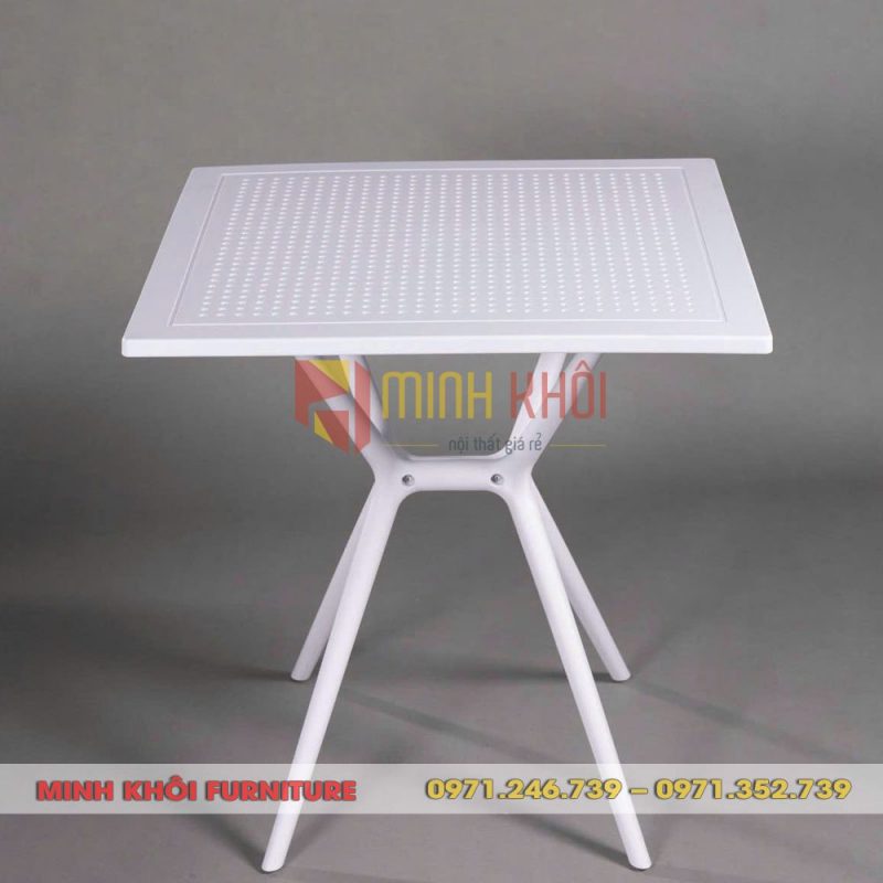 Bàn cafe nhựa vuông MK-0083 – Bền đẹp, giá tốt cho quán cafe