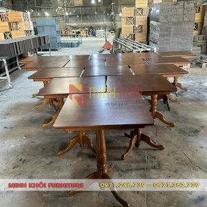 Bàn gỗ cafe cổ điển 3 Bàn gỗ cafe cổ điển đẹp, giá tốt cho quán cafe, nhà hàng