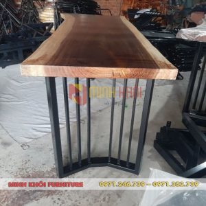 Bàn gỗ me tây tự nhiên đẹp - Bàn ăn, cafe, bàn làm việc gỗ me tây 9 Bàn gỗ me tây tự nhiên cao cấp – Vân gỗ đẹp, bền chắc theo thời gian
