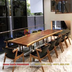 Bộ bàn ăn gỗ me tây MK-0077 5 Bộ bàn ăn gỗ me tây MK-0077 – Lựa chọn đẹp cho quán ăn, quán nhậu
