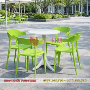Bộ bàn ghế nhựa cafe ngoài trời MK-0080 – Bền đẹp, giá tốt