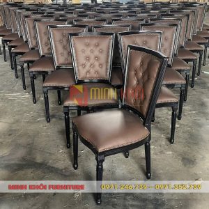 Ghế Louis lưng vuông 6 Ghế Louis lưng vuông decor quán cafe, khách sạn