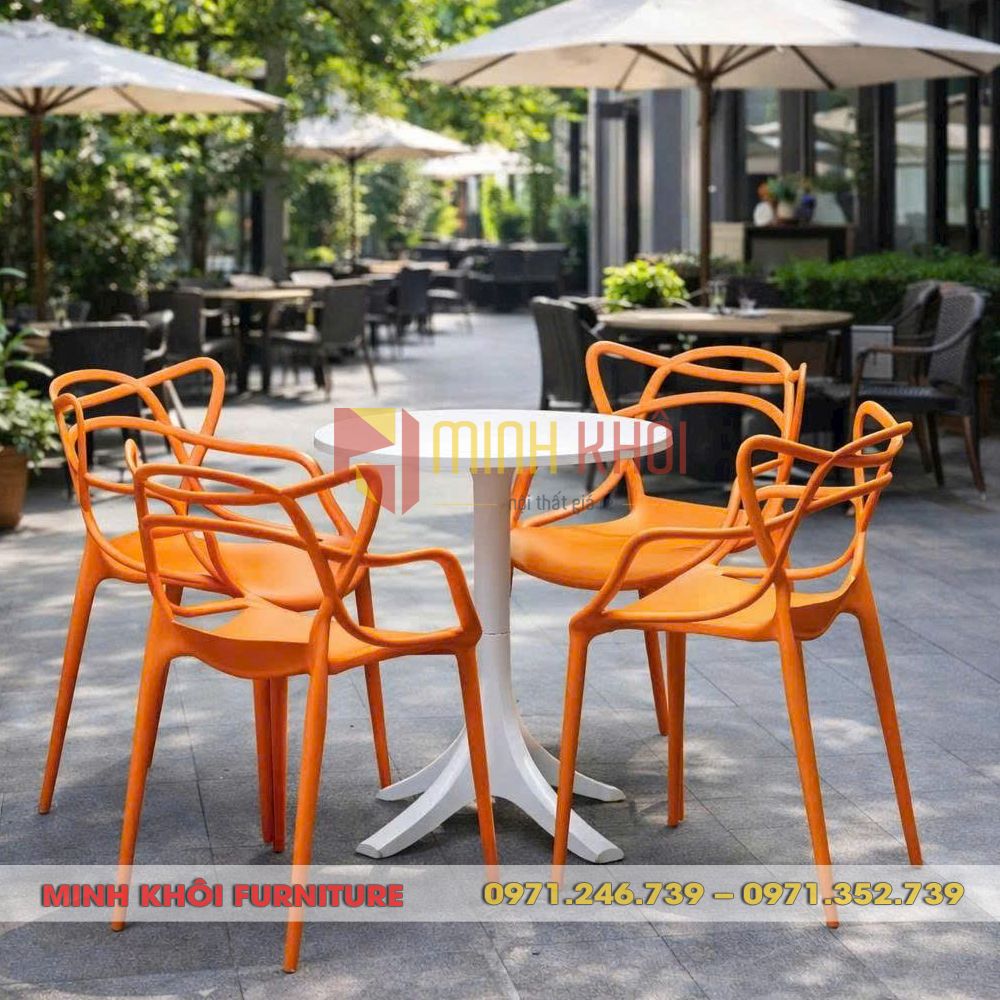 Bộ bàn ghế nhựa đúc đẹp MK-0090 2 Bộ bàn ghế nhựa đúc đẹp MK-0090 – Thiết kế hiện đại, giá rẻ