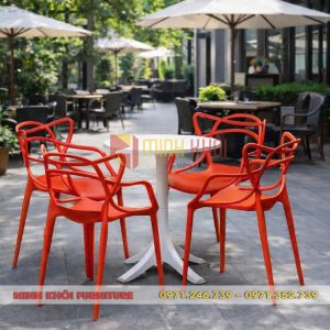 Bộ bàn ghế nhựa đúc đẹp MK-0090 – Thiết kế hiện đại, giá rẻ
