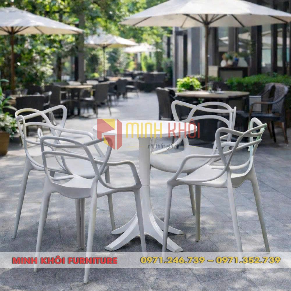 Bộ bàn ghế nhựa đúc đẹp MK-0090 4 Bộ bàn ghế nhựa đúc đẹp MK-0090 – Thiết kế hiện đại, giá rẻ