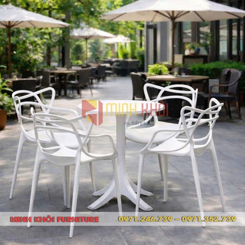 Bộ bàn ghế nhựa đúc đẹp MK-0090 19 Bộ bàn ghế nhựa đúc đẹp MK-0090 – Thiết kế hiện đại, giá rẻ