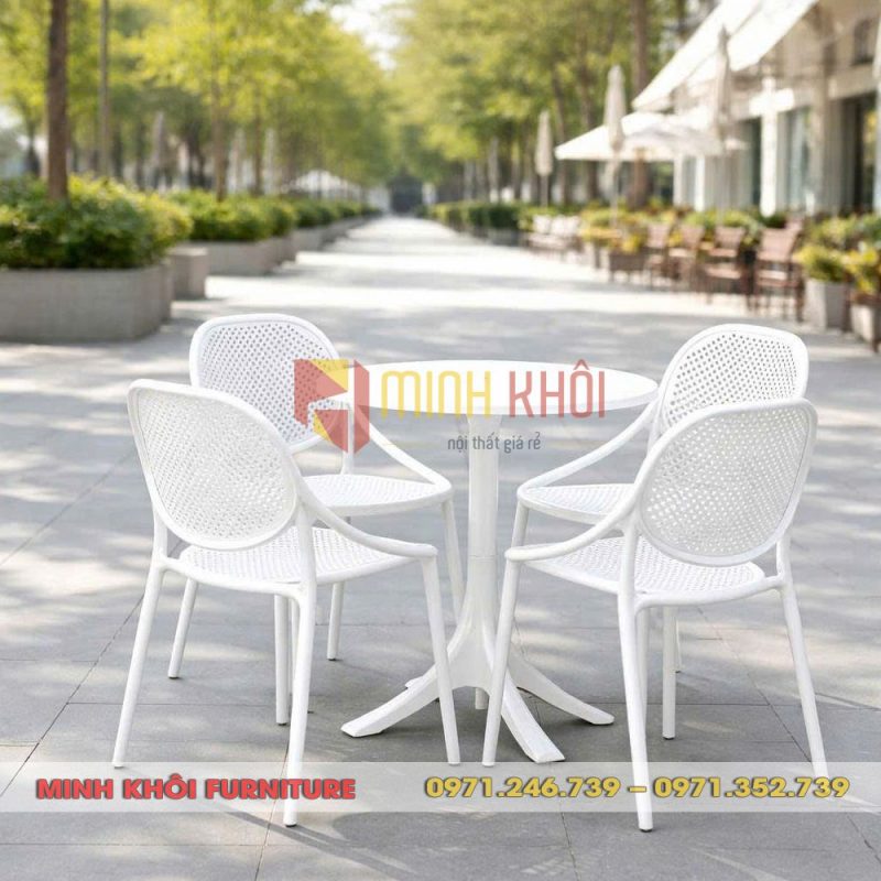 Ghế cafe nhựa đúc MK-0086 đẹp, bền, giá rẻ