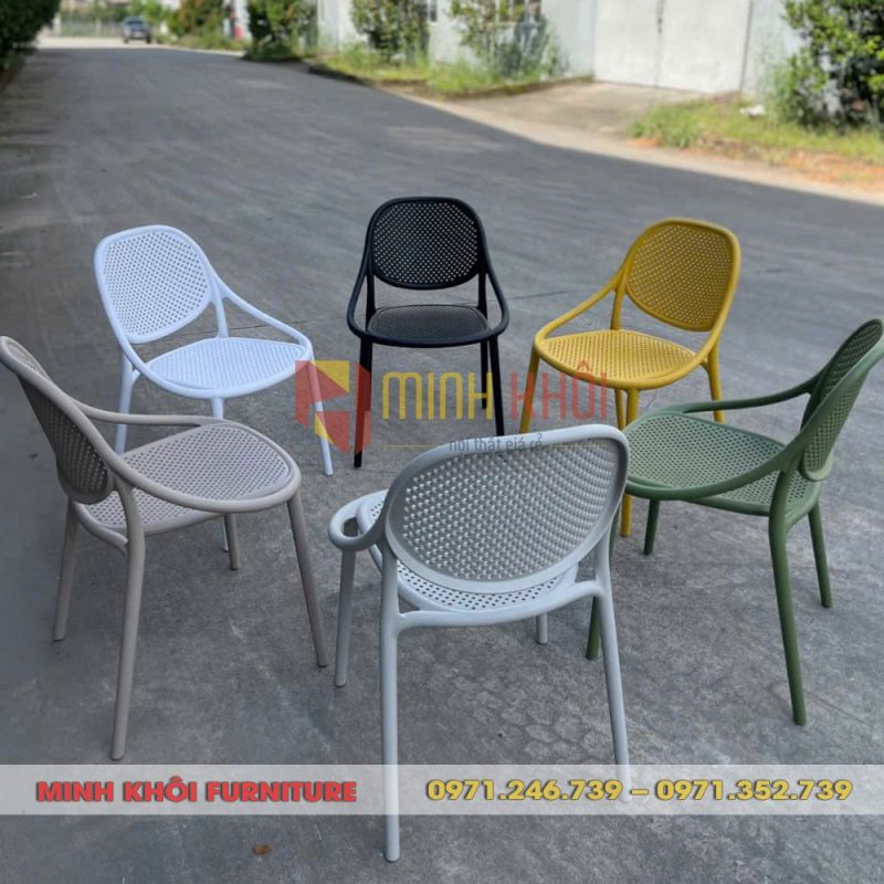 Ghế cafe nhựa đúc MK-0086 đẹp, bền, giá rẻ