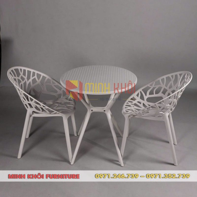 Ghế cafe nhựa đúc nguyên khối MK-0097 23 Ghế Cafe Nhựa Đúc Nguyên Khối MK-0097 Thiết Kế Độc Đáo, Bền Đẹp