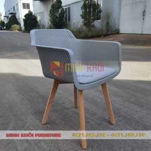 Ghế nhựa chân gỗ cao cấp MK-0092 – Đẹp, bền, giá tốt
