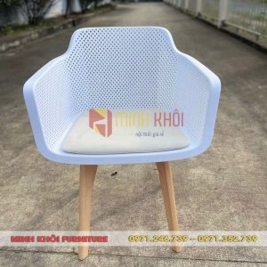 Ghế nhựa chân gỗ cao cấp MK-0092 – Đẹp, bền, giá tốt