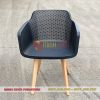 Ghế nhựa chân gỗ cao cấp MK-0092 – Đẹp, bền, giá tốt