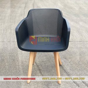 Ghế nhựa chân gỗ cao cấp MK-0092 – Đẹp, bền, giá tốt