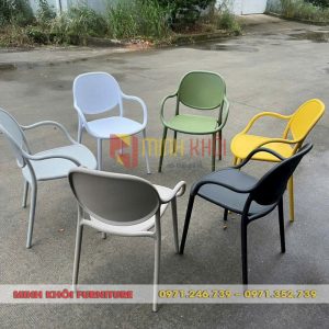 Ghế nhựa đúc cafe ngoài trời MK-0085 đẹp, bền, giá tốt