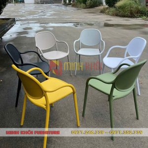 Ghế nhựa đúc cafe ngoài trời MK-0085 đẹp, bền, giá tốt