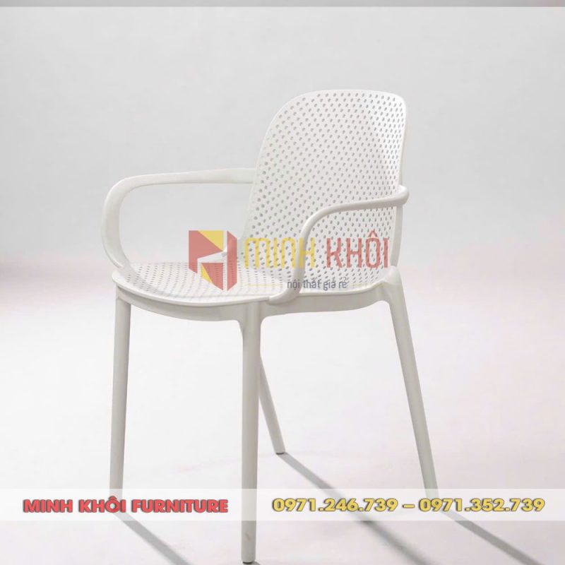 Ghế Nhựa Đúc Có Tay MK-0095 - Ghế Cafe, Ghế Ăn Cao Cấp Giá Rẻ