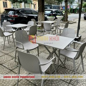 Ghế Nhựa Có Tay MK-0095 - Ghế Cafe, Ghế Ăn Cao Cấp Giá Rẻ