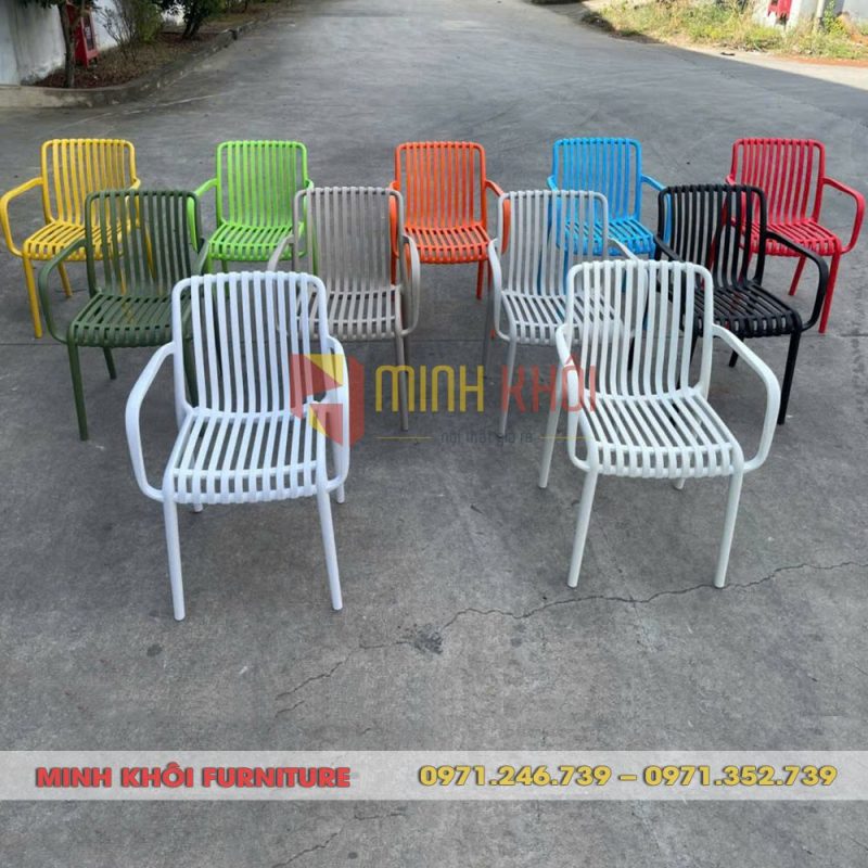 Ghế Nhựa Đúc Ngoài Trời MK-0093 - Ghế Cafe Sân Vườn Đẹp