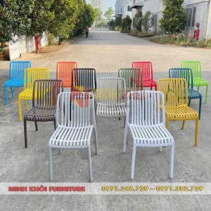 Ghế Nhựa Đúc Ngoài Trời MK-0093 - Ghế Cafe Sân Vườn Đẹp